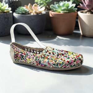 BOBS from Skechers Pureflex Woven Multi Color Slip On Flats SN 33958 Womens 8
